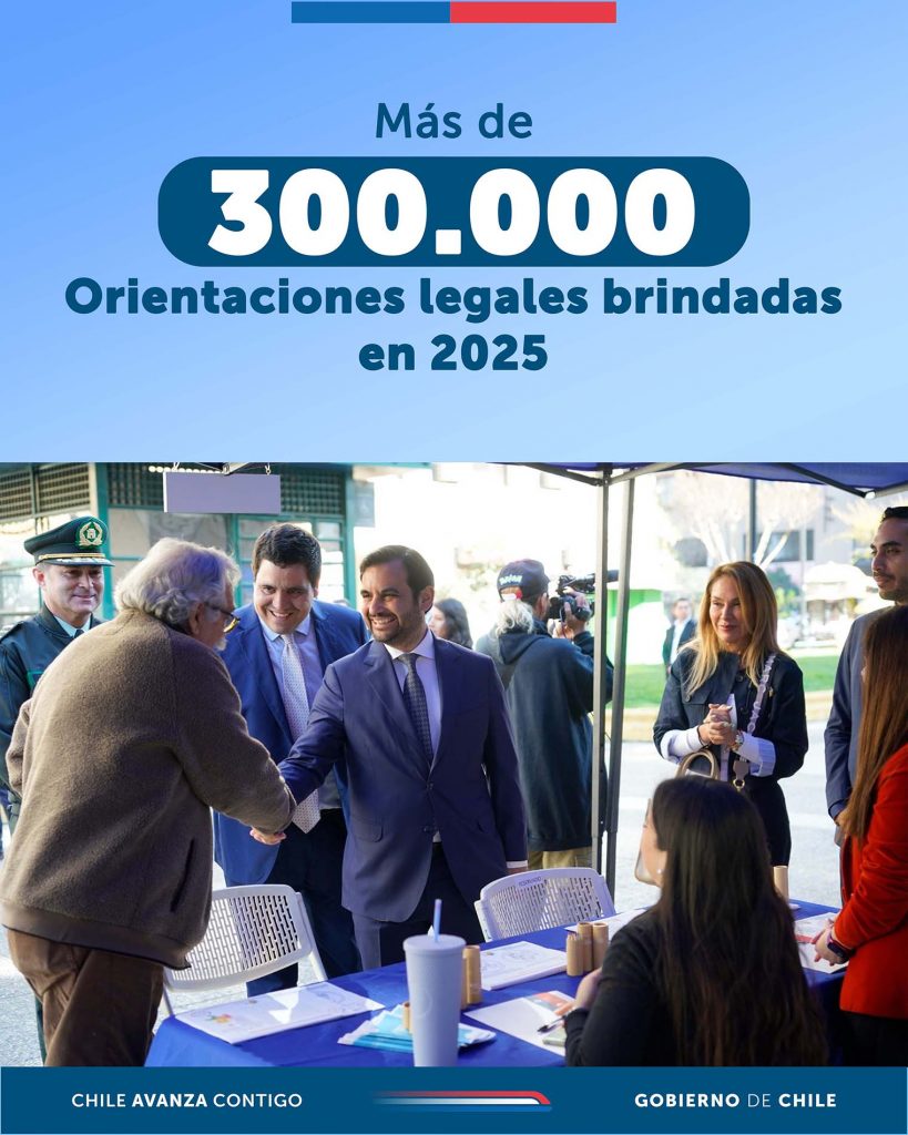 En 2025 realizamos más de 300.000 atenciones en orientación e información legal.